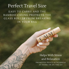 Load image into Gallery viewer, Calm Essential Oil Bamboo Roller